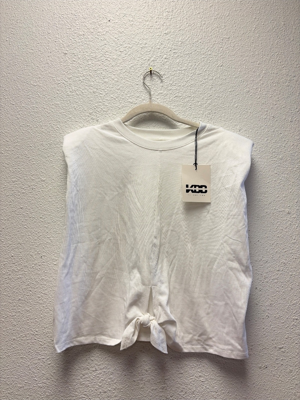Women's Sleeveless Tie-Front Muscle Tee Size Small #941